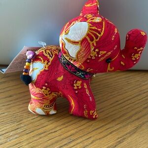 Thai Elephant Doll Handmade Cotton Fabric with Polyfilled Fancy Collection NWT